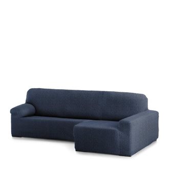 Eysa Funda de sof&aacute; chaise longue el&aacute;stica derecha azul 250 - 360 cm
