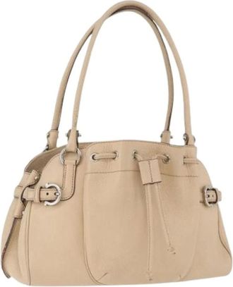 Ferragamo Pre-owned Handbags, female, Beige, Size: ONE SIZE Pre-owned Hand Bag