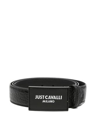 Just Cavalli logo-plaque leather belt - men - Leather - 100 - Black