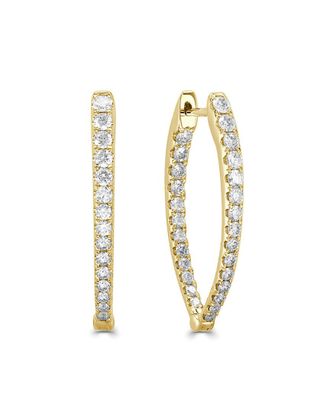 Sabrina Designs 14K 1.11 Ct. Tw. Diamond Oval Hoops