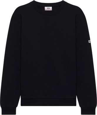 GCDS Essentials Crewneck - Heren - Sweatshirts - Zwart - XS - Katoen - Hoodies & sweatvesten