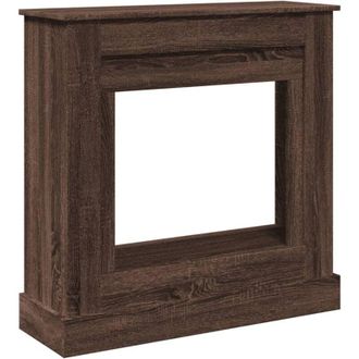 vidaXL Fireplace Surround Brown Oak 90x30x90 cm Engineered Wood Vidaxl