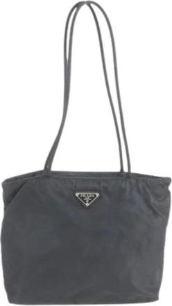 Prada Pre-owned Shoulder Bags, female, Black, Size: ONE SIZE Pre-owned Nylon Vintage Shoulder Bag