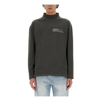 ERL Erl, Truien & Vesten, Heren, Zwart, M, Make Believe Longsleeve T-shirt Knit