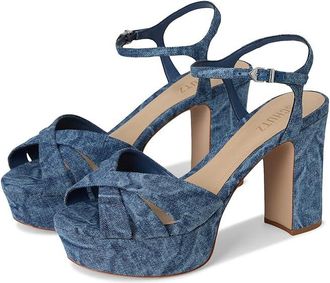 Schutz Keefa High Womens Heels Blue : 9.5 M, Leather