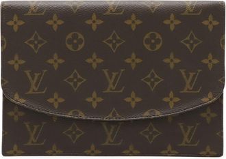 Louis Vuitton Brown Monogram Monogram Clutch Bag Pochette Pouch (Pre-Owned)