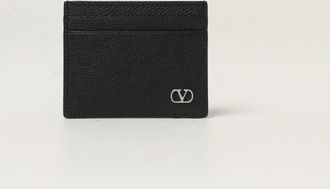 Valentino Garavani Portacarte di credito VLogo Signature Valentino Garavani in pelle a grana