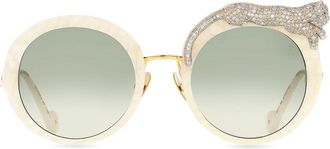 Anna-Karin Karlsson ROSE ET LA ROUE CRYSTAL Pearl Womens Sunglasses White Size Standard