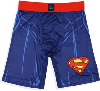 Intimo DC Comics Superman Boxer Briefs Suit and S Shield Logo Snug Fit Adult Supportive Underwear, Multicolored, XXL