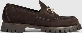 Gucci Womens Loafer With Horsebit, Brown, Leather