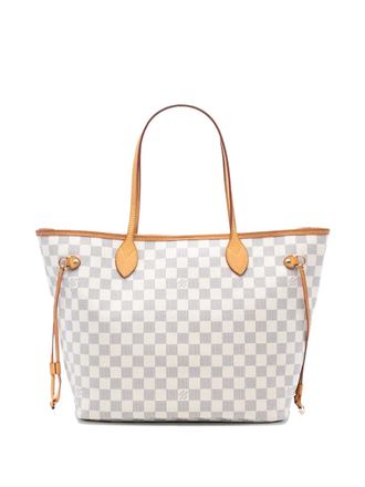Louis Vuitton 2014 Damier Azur Neverfull MM shopper - Wit