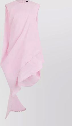 Jacquemus asymmetrical cotton mini dress zigzag hem