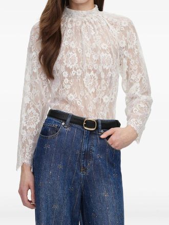 Self Portrait White Lace Blouse