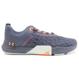 Under Armour TriBase Reign 5 Synthetic Textile Mens Low Top Trainers - UK 7 - US 8 Men - EU 41 - Grey Orange - Size:UK 7