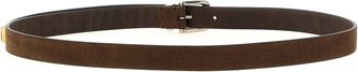 Brunello Cucinelli Inverted Leather Belt - Brown