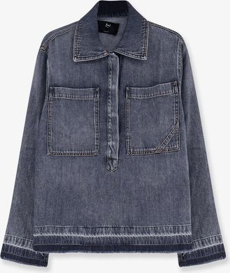 3x1 Camicia in denim con profili sfrangiati - 3X1 - gender_Woman