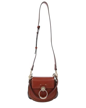 Chlo&eacute; Brown Calfskin Small Tess Bag Brown, Never Carried (Authentic Pre-Loved)