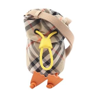 Burberry Pre-owned Bucket Bags, male, Beige, Size: ONE SIZE Pre-owned Check Nylon Bottle Holder