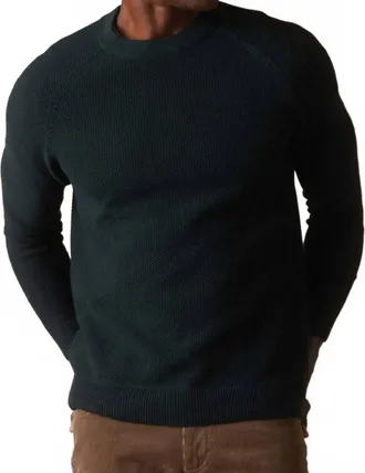 The Normal Brand Coolmax Textured Crewneck Sweater In Varsity Green