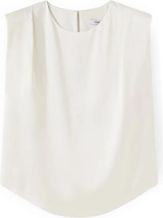 Motivi Satijnen blouse met bandjes - Dames - Blouses - Wit - XS - Satijn - Overhemden