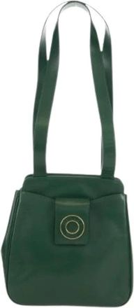 Celine Pre-owned Shoulder Bags, female, Green, Size: ONE SIZE Pre-owned Circle logo shoulder bag