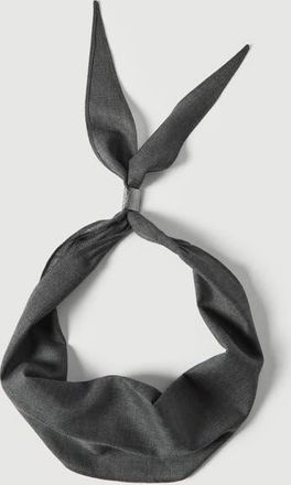 Brunello Cucinelli Virgin wool organza necktie with monili in Dark Grey at Nordstrom