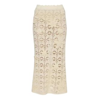 Pinko Maxi Skirts, female, Beige, Size: M Anthemis Skirt
