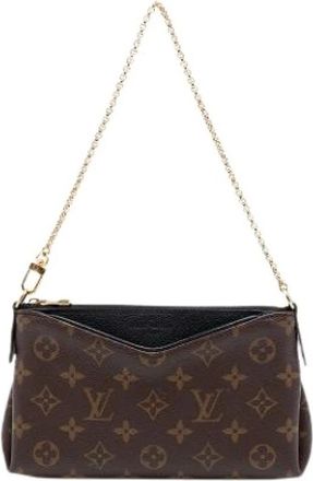 Louis Vuitton Pre-owned Pallas Mini Bag - Dames - Vintage Mini Tas - Bruin - ONE Size - Leer - Vintage