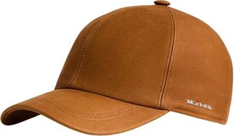 Kiton Accessoires, Heren, Bruin, 60 CM, Leer, Leren Baseballpet