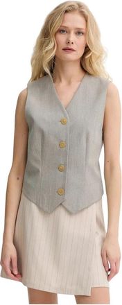 By Malene Birger Occa Vest - Dames - Bodywarmers - Grijs - XS - Polyester - Jassen