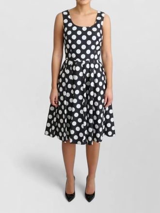 Dolce & Gabbana polka dot cotton a line dress