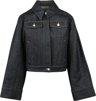 Givenchy Giubbotto corto in denim - Dames - Spijkerjassen - Blauw - XS - Denim - Jassen