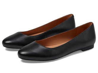 Johnston & Murphy Delanie Ballet Womens Shoes Black : 7.5 M, Leather/Rubber