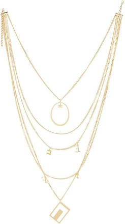 Elisabetta Franchi Multi-strand Ketting - Dames - Kettingen - Geel - ONE Size - Accessoires