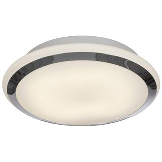 Netlighting Flush Ceiling Light Chrome G10Q Bulb IP44 in Grey