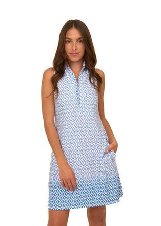 Cabana Life 1/4 Zip Sleeveless Sport Dress in Seaside at Nordstrom, Size X-Large
