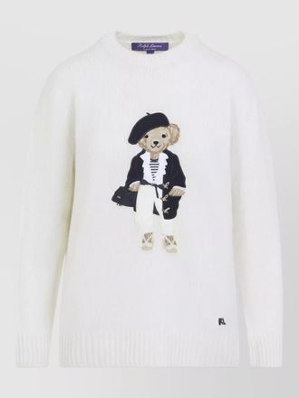 Ralph Lauren Collection knit pullover bear motif crew neck