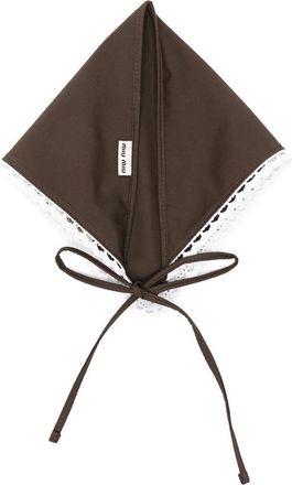 Miu Miu Lace-trim Tie-fastening Hair Accesory