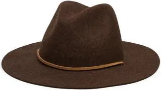 Wyeth Nyc Wool Fedora Hat in Brown Marle at Nordstrom Rack