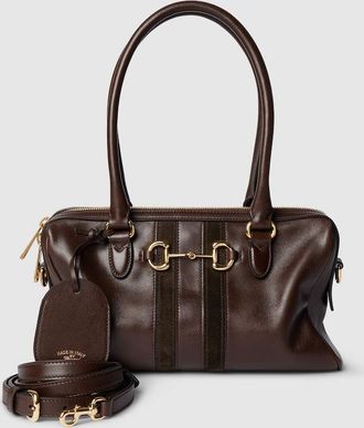 Gucci Borsetto Medium Boston Bag, Brown, Leather
