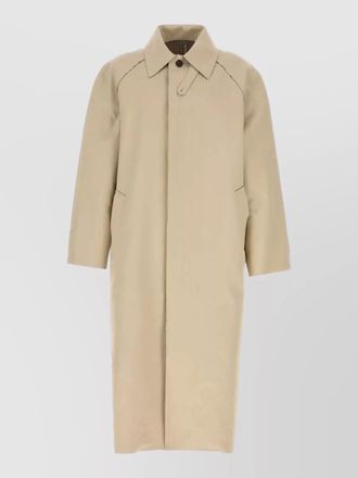 Balenciaga cotton trench coat back vent raglan