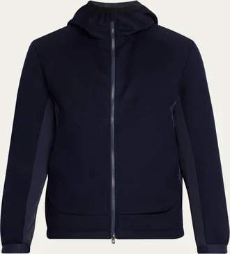Sease Mens Predator 3.0 Water-Resistant Padded Wool Jacket with Hood