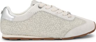 Carvela Womens Suede Fabric Tivoli Jewel Sneaker Sneakers - White - Size UK 4