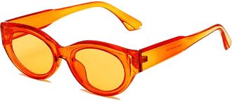 Generic Oval Retro Small Frame Street Shot Men and For Women Sunglasses (Color : A, Size : Medium)