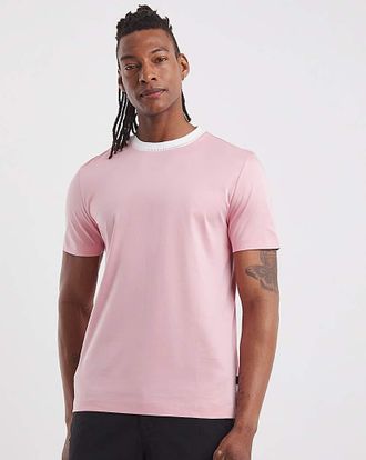 HUGO BOSS Short Sleeve Rib Neck T-Shirt