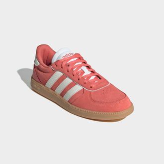 adidas Sneaker ADIDAS SPORTSWEAR BREAKNET SLEEK, Damen, Gr. 38,5, rot (preloved scarlet, core wei&szlig;, cloud wei&szlig;), Leder, Synthetik, Schuhe Sneaker