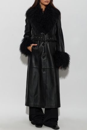 Stand Studio Leather Coat Monica, Womens, Black