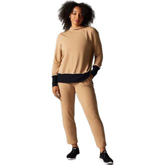 Tavi Cozy Funnel Neck Sweatshirt in Camel/ebony at Nordstrom, Size X-Small