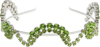 Simone Rocha Hair Accessories, female, Green, Size: ONE SIZE Scalloped Sepal Hairband