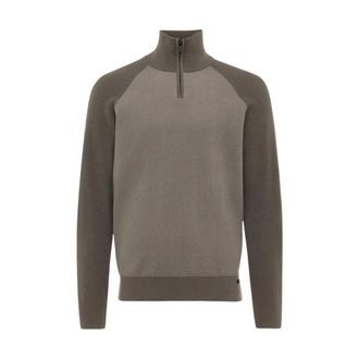 Genti Truien & Vesten, Heren, Bruin, M, Stijlvolle Pullover Sweater